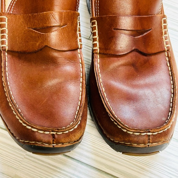 Men’s Rockport Slip On Penny Loafer Brown Leather Junction Point Shoes 11 M NH - Picture 2 of 12